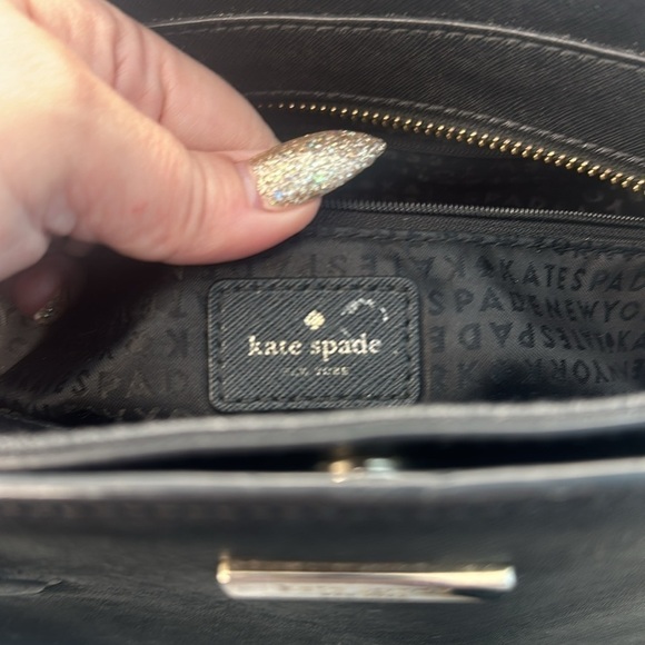 KATE SPADE Saffiano Black Leather Medium Square Tote Bag - Picture 8 of 11